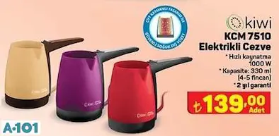 KİWİ ELEKTRİKLİ CEZVE KİWİ ELEKTRİKLİ CEZVE